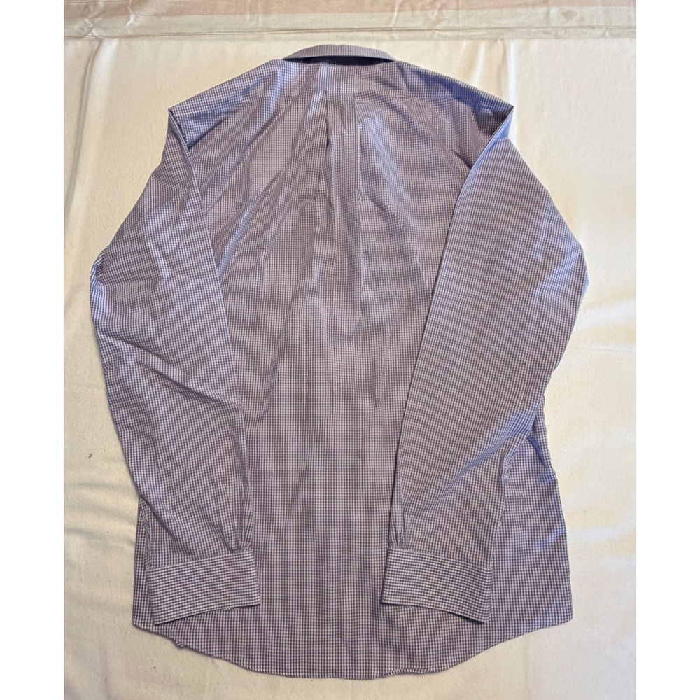 Brooks Brothers Regent Dress Shirt Mens 16.5 36 Purple Gingham Supima Cotton - Picture 4 of 6